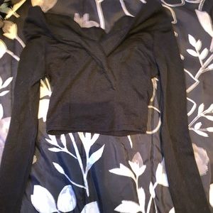 Long sleeve off the shoulder top